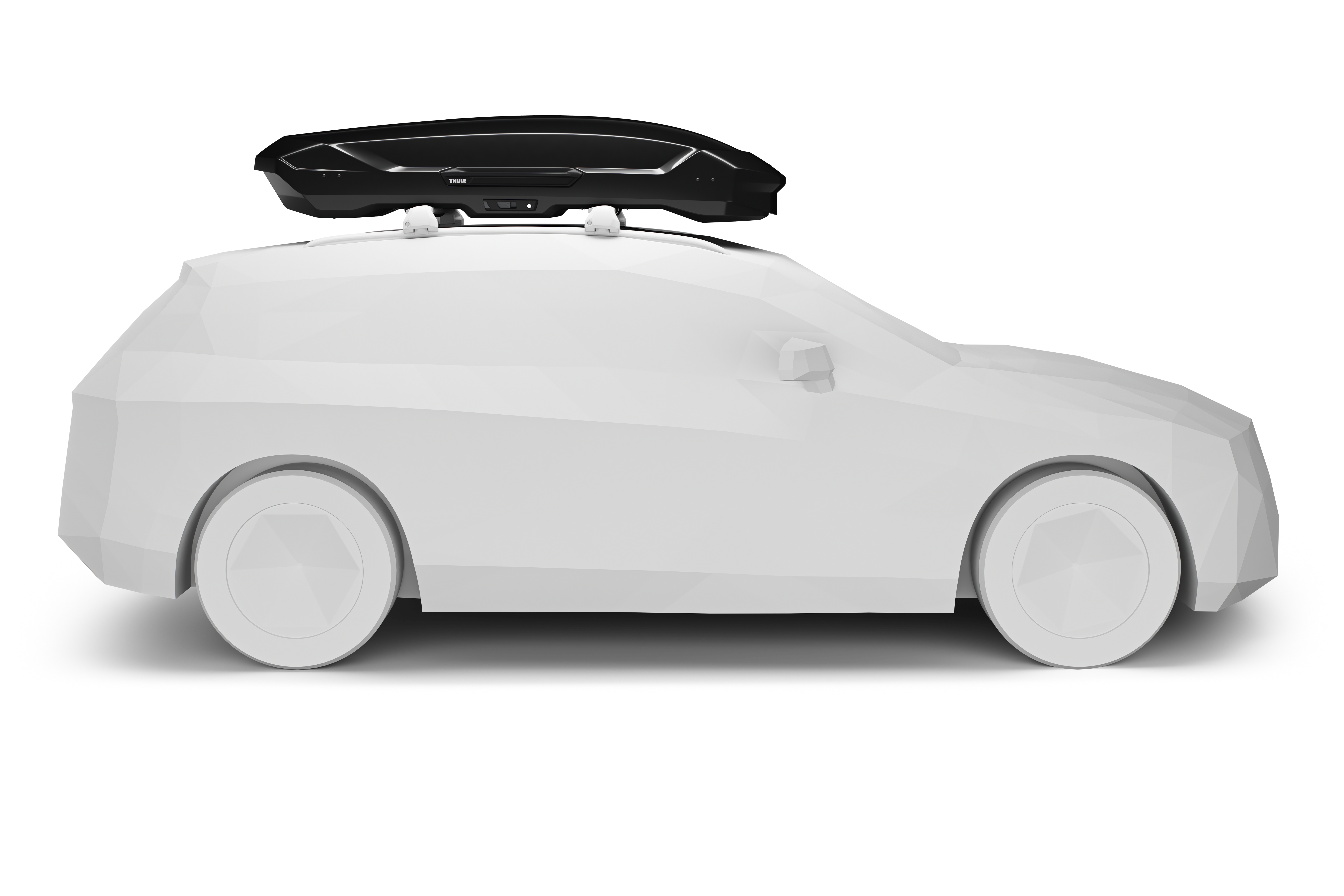 Thule Motion 3 XL Ansicht von der Seite auf einem Auto- Dachbox kaufen Köln