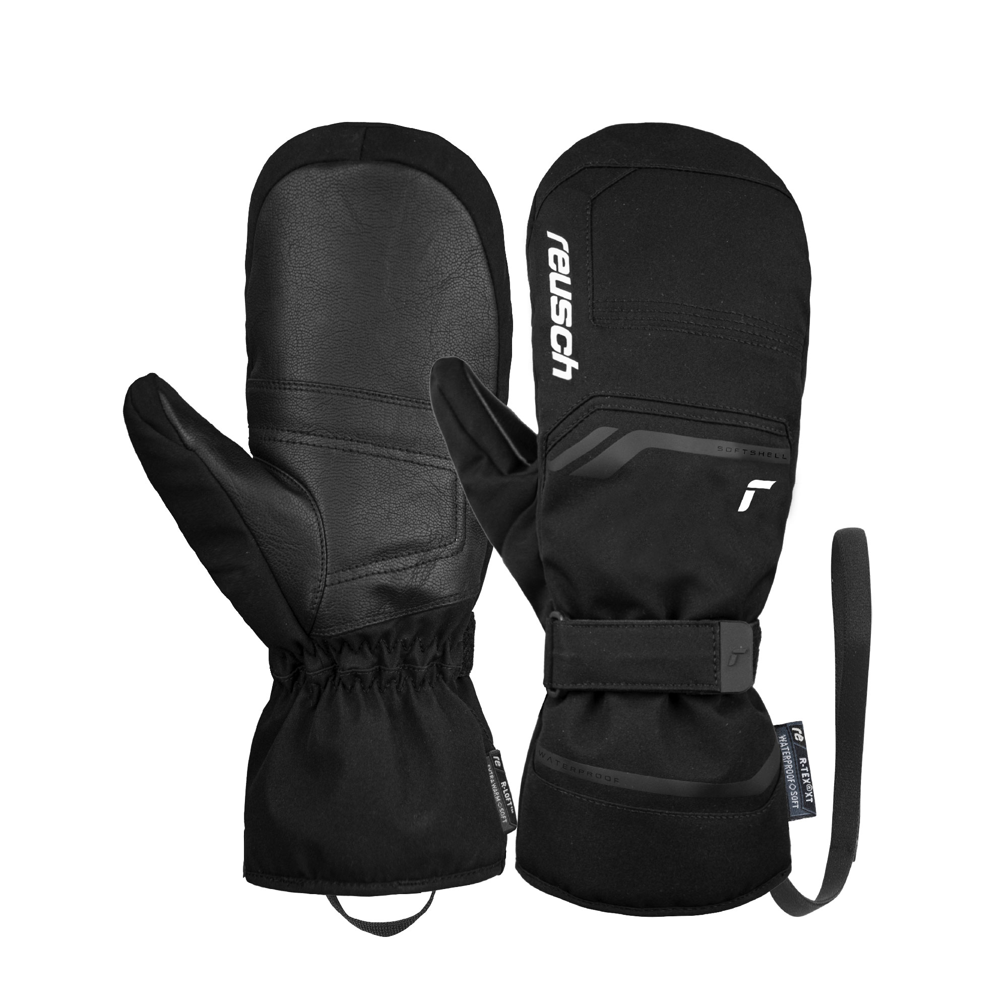 NAME: Reusch Primus R-TEX® XT Mitten // INSULATION: R-LOFT // PALM: Quantum PU // SHELL: Softshell // MEMBRANE: R-TEX® XT // COLOUR: 7701 black / white