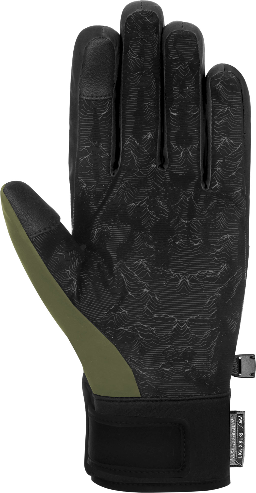 NAME: Reusch Raptor R-TEX® XT TOUCH-TEC // INSULATION: TecFill // PALM: Micro Suede // SHELL: Softshell, Neoprene (partially recycled in running change) // MEMBRANE: R-TEX® XT // COLOUR: 5710 burnt olive / black