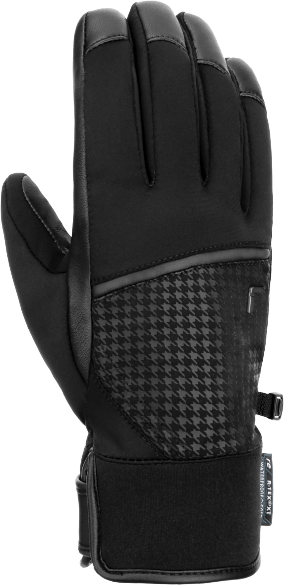 NAME: Reusch Mara R-TEX® XT // INSULATION: PrimaLoft® Gold // PALM: R-TEX® XT // SHELL: Softshell Premium // COLOUR: black / pied de poule