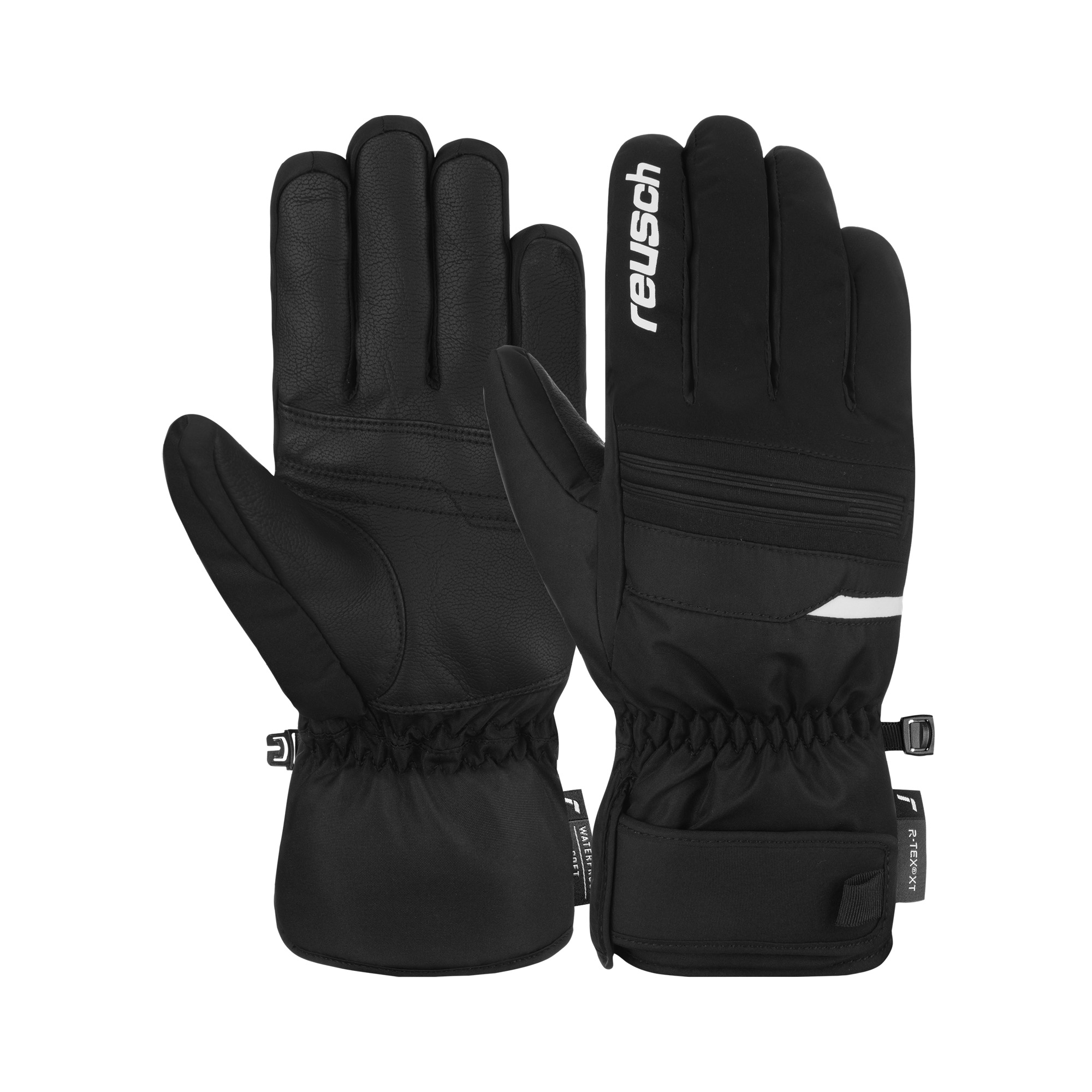 NAME: Reusch Brandon R-TEX® XT // INSULATION: TecFill // PALM: Quantum PU // SHELL: Softshell Premium, Water Repellent Shell // MEMBRANE: R-TEX® XT // COLOUR: 7701 black / white